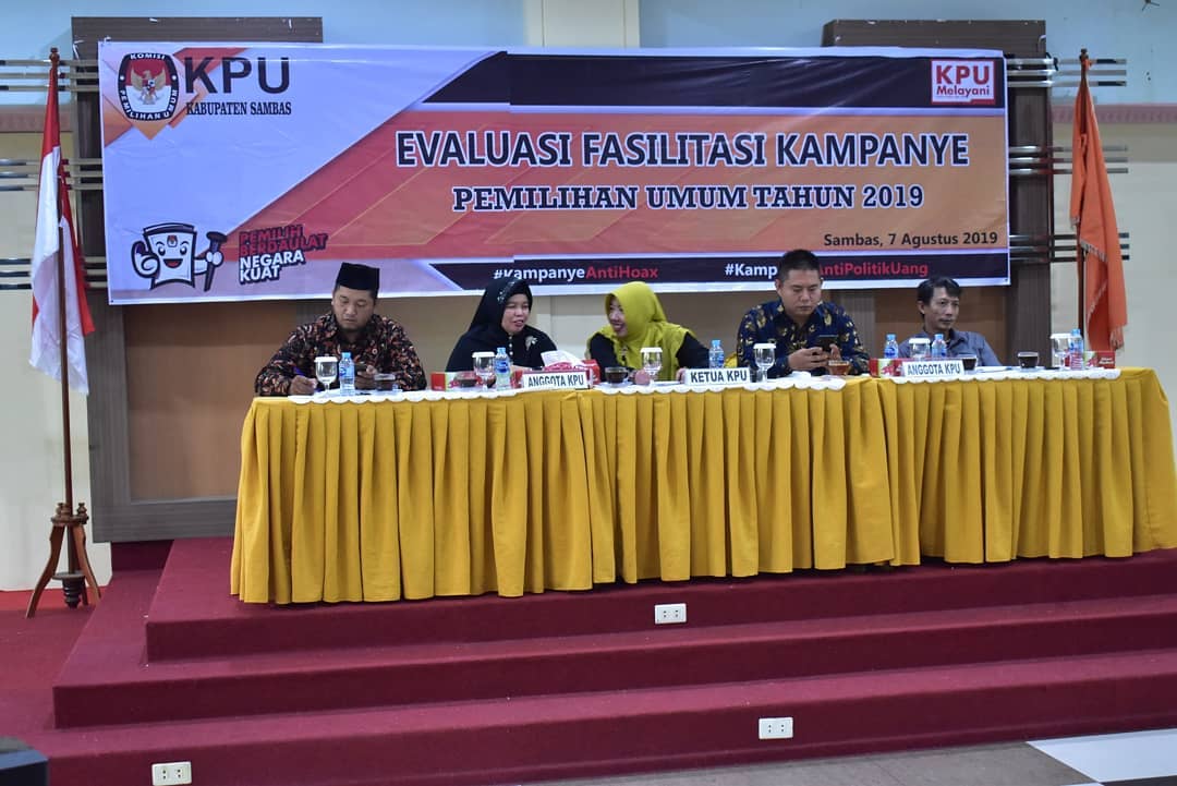 Bawaslu Kab.Sambas Hadir di Agenda , Evaluasi Fasilitasi Kampanye Pemilihan Umum Tahun 2019