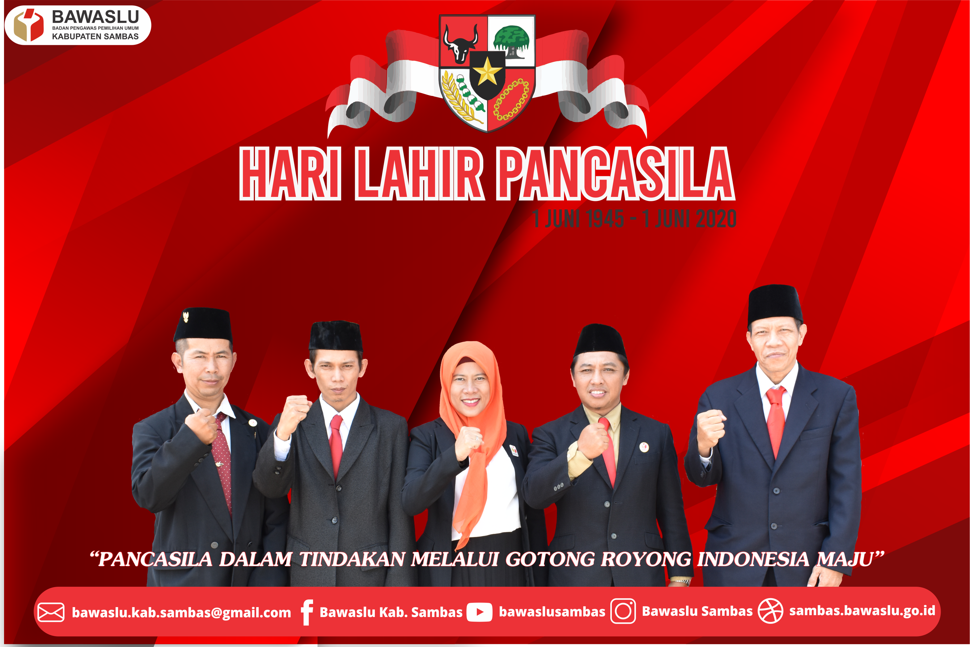 Bawaslu Kabupaten Sambas Peringati Hari Lahir Pancasila