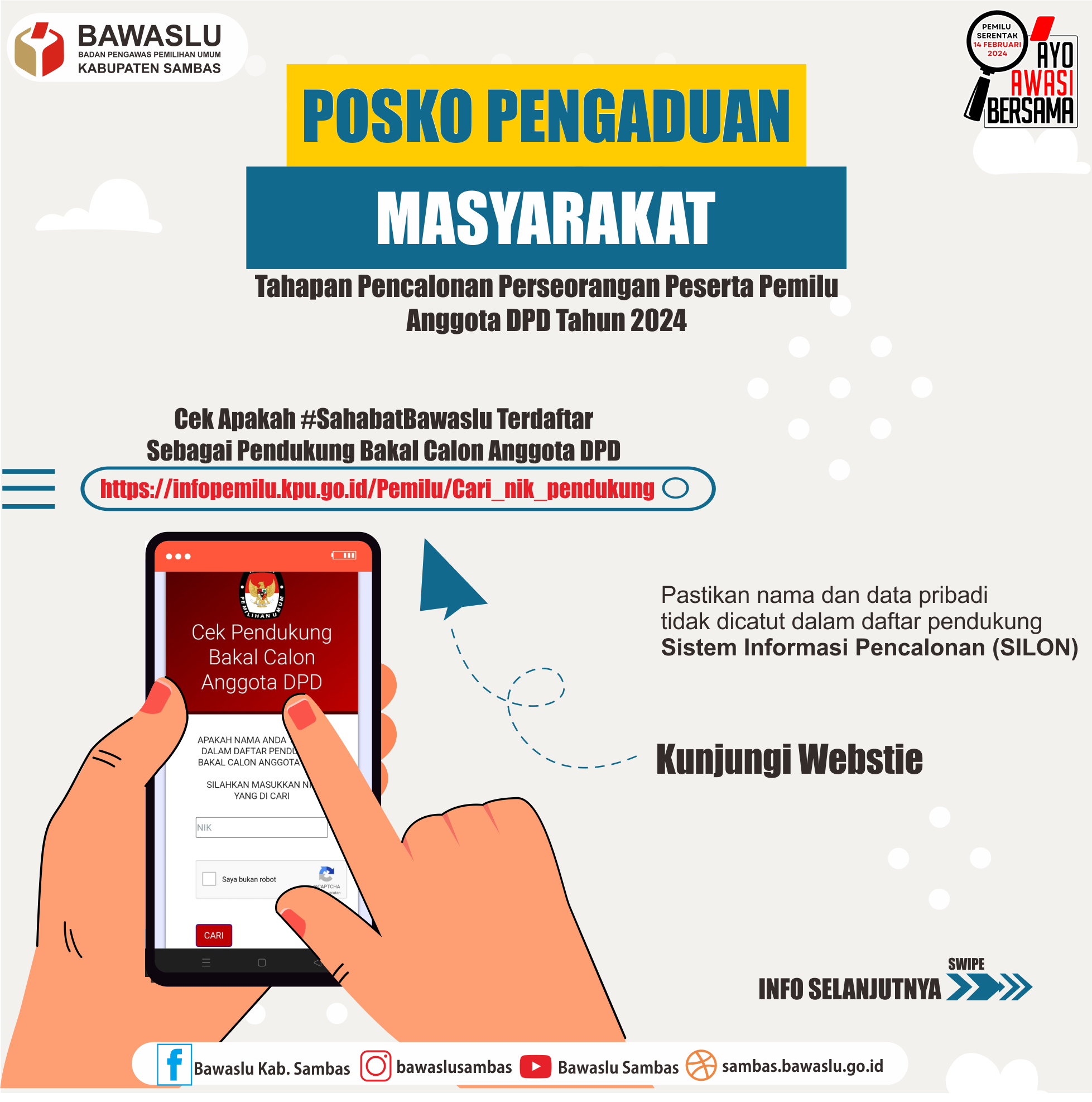 Form Aduan Masyarakat Pencalonan Perserorangan Peserta Pemilu Anggota DPD Tahun 2024