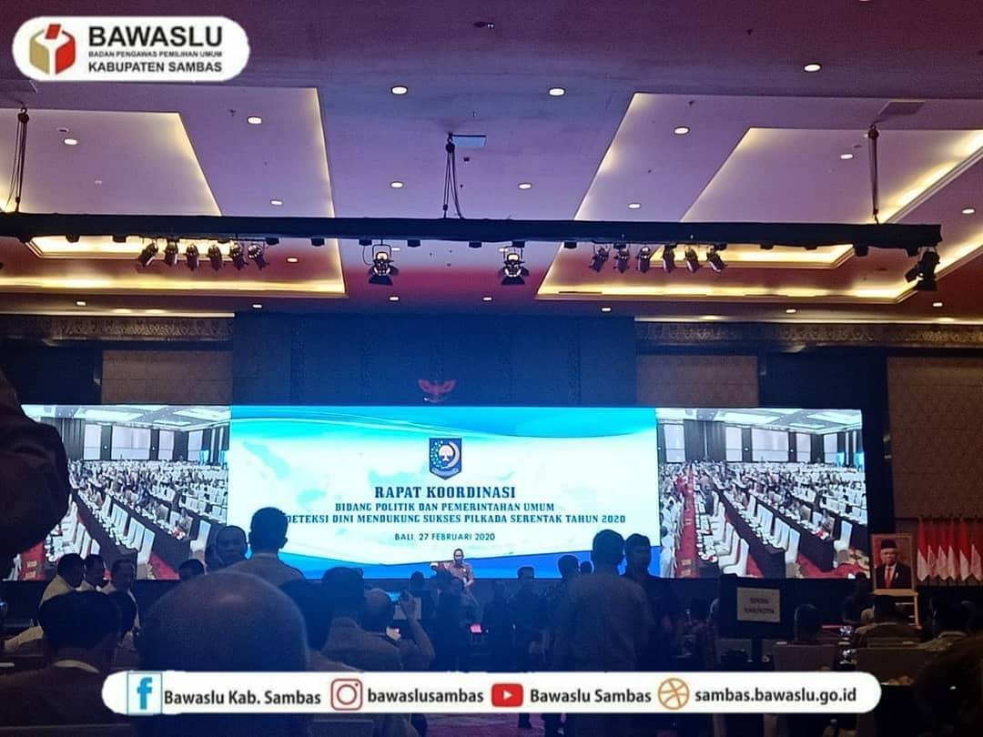 Mendagri Buka Rakor  Bidang Politik dan Pemerintahan Umum dan Deteksi Dini Mendukung Suksesnya  Pilkada Serentak Tahun 2020