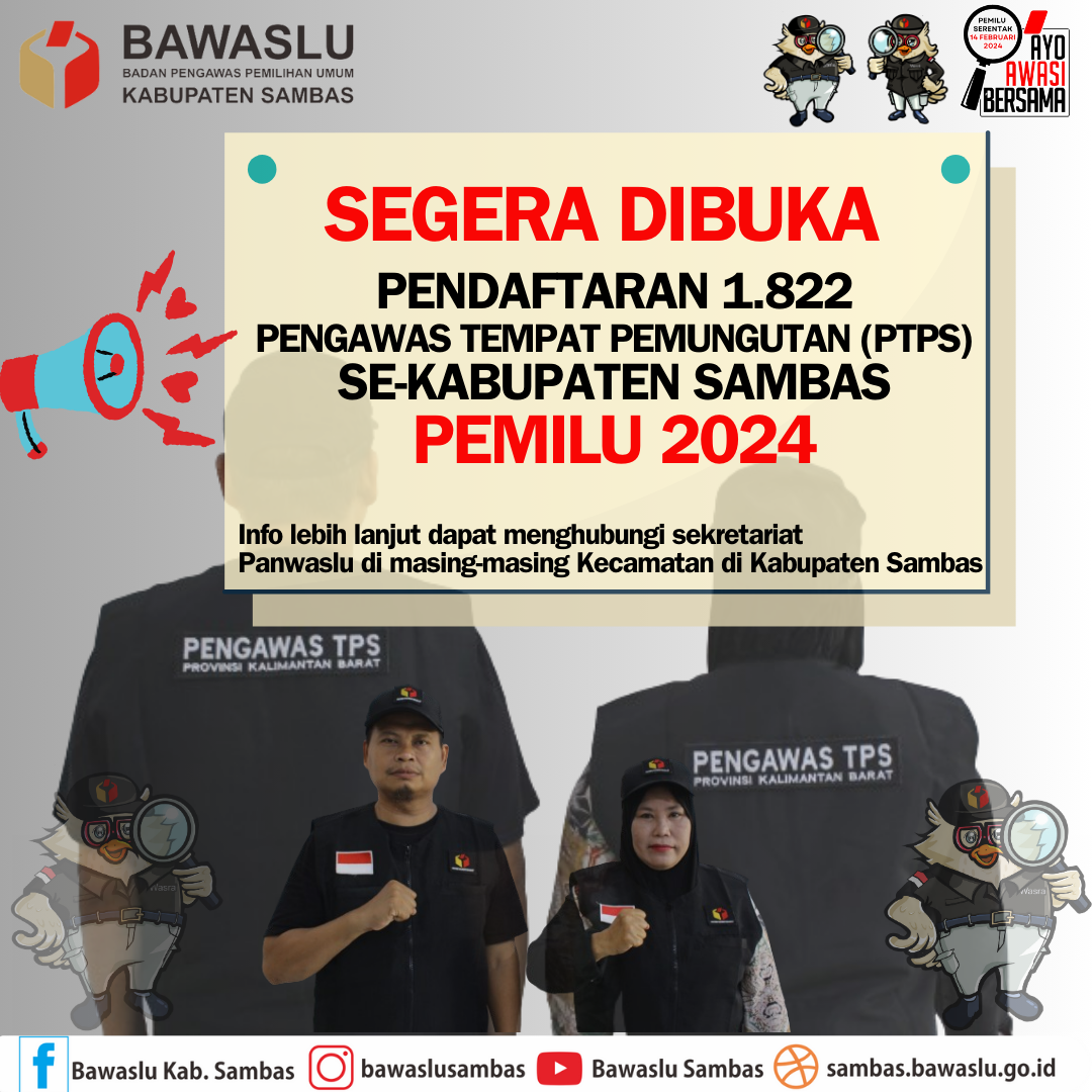 Pendaftaran Pengawas TPS Pemilu 2024