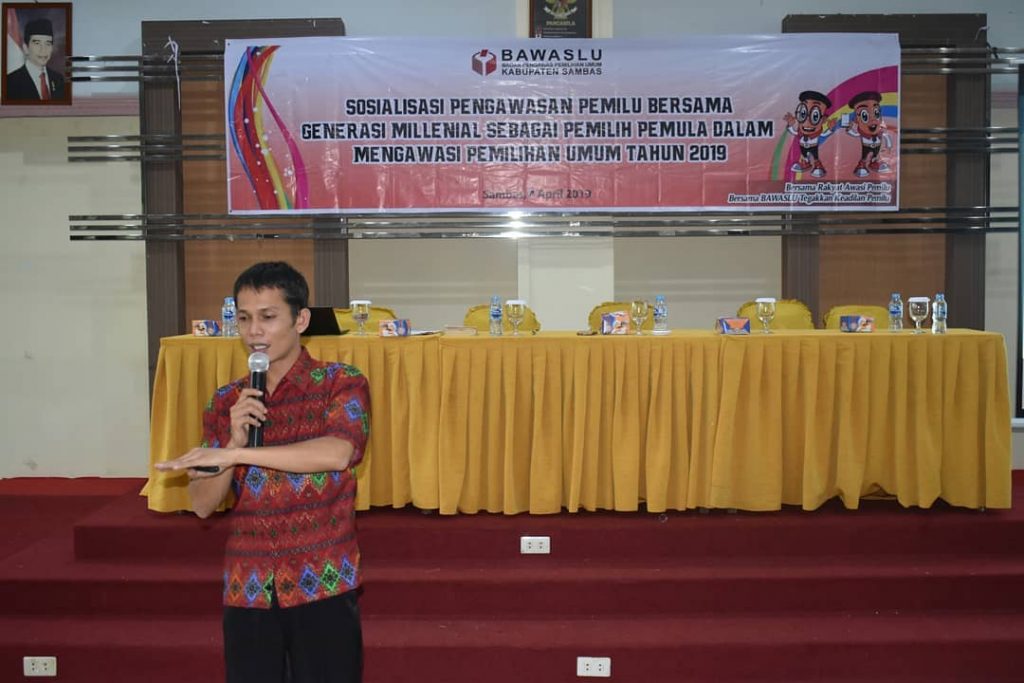 Sosialisasi Pengawasan Pemilihan Umum Bersama Generasi Milineal Sebagai Pemilih Pemula Pemilihan Umum 2019