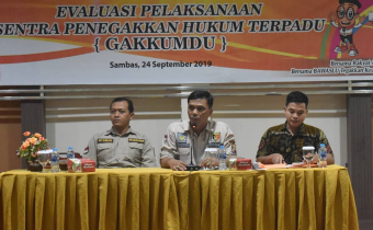 Bawaslu Sambas Melakukan Evaluasi Pelaksanaan Sentra Penegakkan Hukum Terpadu (GAKKUMDU)