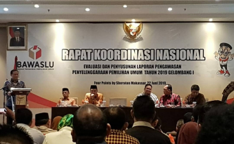 Rapat Koordinasi Nasional Evaluasi dan Penyusunan Laporan Pengawasan Penyelenggaraan Pemilihan Umum 2019 Gelombang I