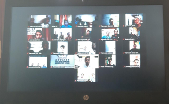 Rapat melalui Video Conference salah satu upaya Bawaslu Sambas cegah penyebaran Covid-19