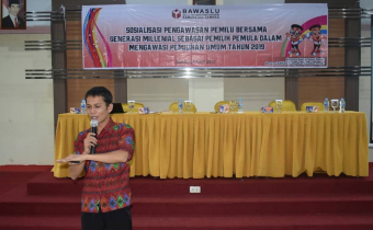 Sosialisasi Pengawasan Pemilihan Umum Bersama Generasi Milineal Sebagai Pemilih Pemula Pemilihan Umum 2019
